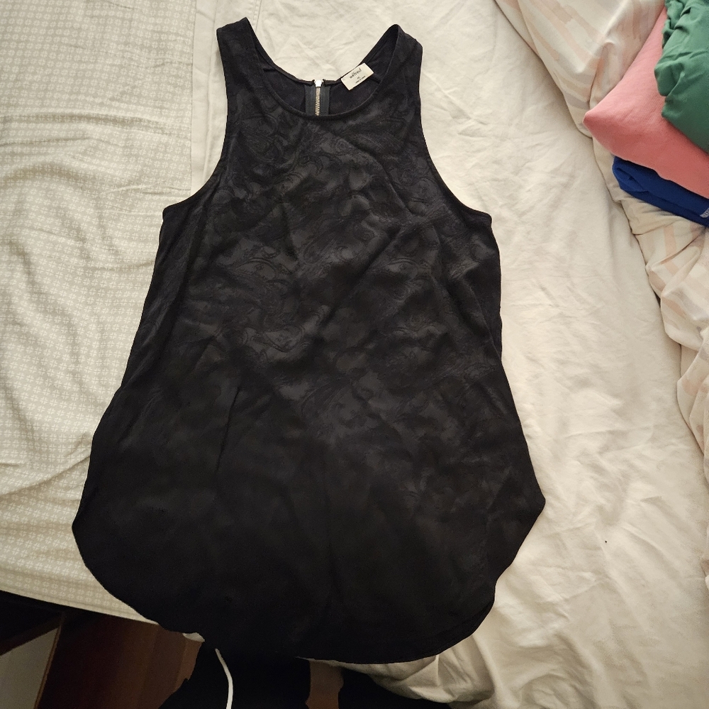 Wilfred Black Textured Sleeveless Top